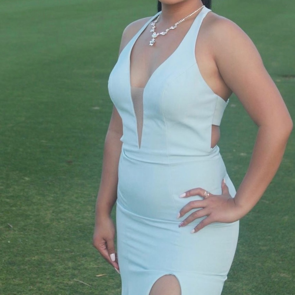 Beautiful baby blue prom dress